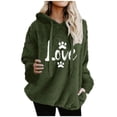 thumbnail image 1 of CLOISE Lightweight Hoodies for Women Pullover Pockets Plus Size Sweatshirt Heart Long Sleeve Pullover Fleece Clothes, 1 of 6