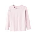thumbnail image 1 of CLOISE Long Sleeve Basic Tops for Boys Girls Kids Crew Neck Shirt Solid Color Pullover Casual Vacation Clothes Pink 6T, 1 of 6