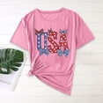 thumbnail image 1 of CLOISE Loose Short Sleeve Shirts for Women Red White Blue Plus Size USA Themed Tops Crewneck Holiday Fourth of July Pullover Patriotic Outfits, 1 of 4