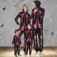 thumbnail image 1 of CLOISE Matching Pajamas Halloween Skeleton One-Piece Sleepwear Hooded Zip up Jumpsuit Funny Outfits, 1 of 4