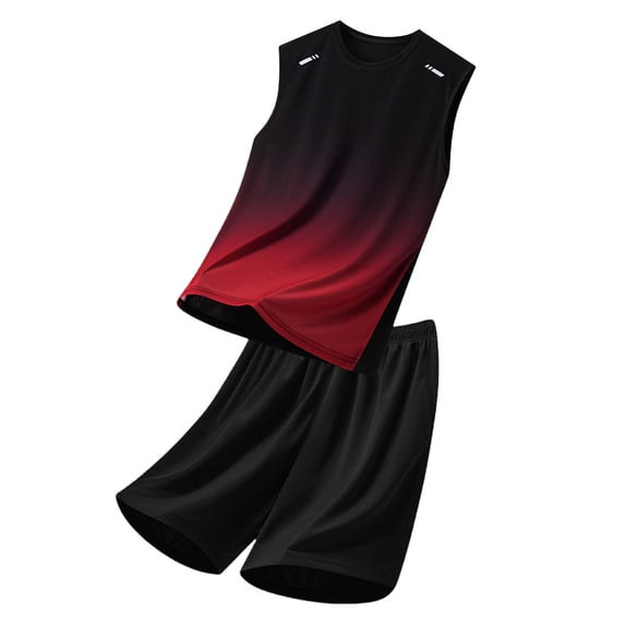 CLOISE Men 2 Piece Outfits Sleeveless Big and Tall Lounge Sets Matching Outfit Tank Tops Short Beach Vacation Clothes