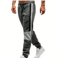 thumbnail image 1 of CLOISE Men Sweatpants Big and Tall Elastic Bottom Dark Gray Gym Jogger Pants Baggy Drawstring Elastic Waist Loose Trousers Casual Heavyweight Color Block Sweatpants with Pockets M, 1 of 8