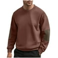 thumbnail image 1 of CLOISE Men's Sweatshirts without Hoods Big and Tall Lightweight Crew Neck Tops Solid Color Long Sleeve Pullover Clothes, 1 of 5