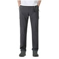 thumbnail image 1 of CLOISE Mens Travel Pants Pockets Big and Tall High Waist Long Pants Zipper Casual Solid Baggy Trousers Elastic Waist Quick-Dry Button Vacation Clothes, 1 of 4