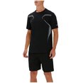 thumbnail image 1 of CLOISE Mens Workout Sets 2 Piece Big and Tall Matching Set Outfits Short Sleeve Button down Shirts Shorts Vacation Clothes, 1 of 6