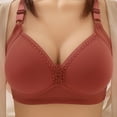 thumbnail image 1 of CLOISE No Underwire Bras for Women Push up Full Coverage Padded No Zipper Lounge Bras with Sagging Breasts Red M-2XL, 1 of 6