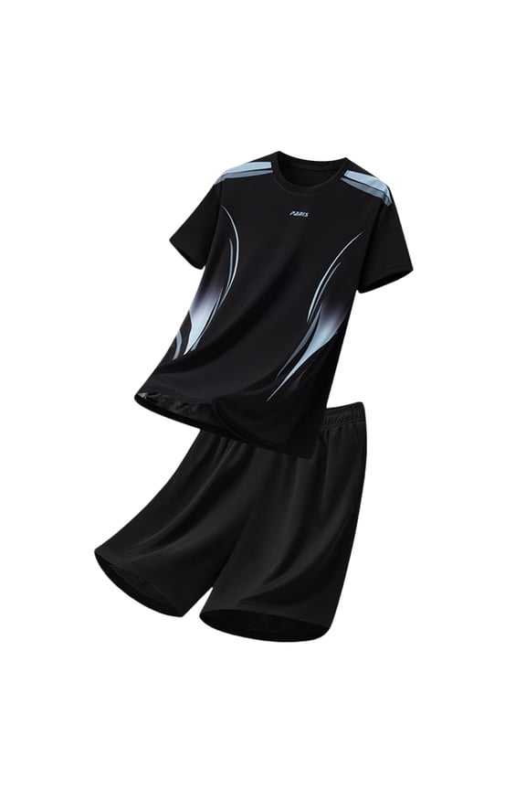 Outfit Sets for Men Short Sleeve Big and Tall 2 Piece Matching Sets Outfits T Shirts Short Vacation Clothes