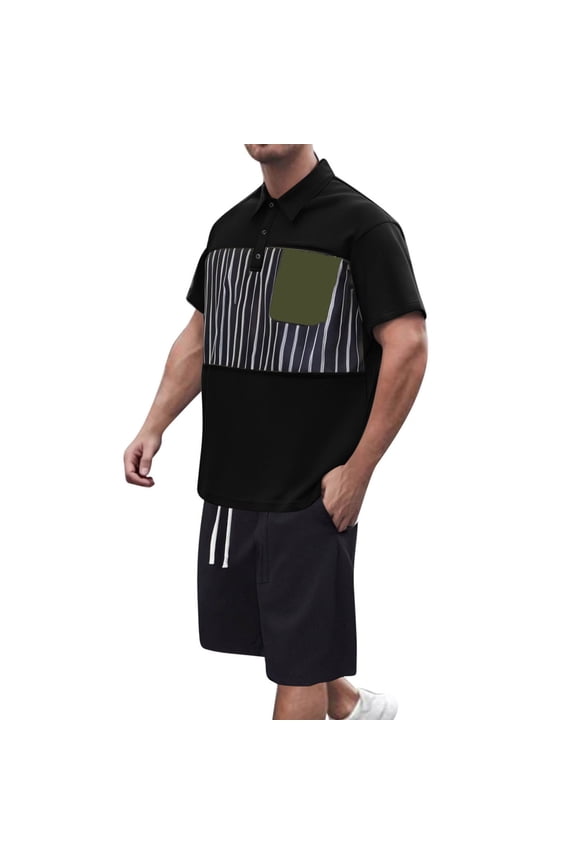 Outfit Sets for Men Short Sleeve Big and Tall 2 Piece Matching Sets Outfits T Shirts Shorts Vacation Clothes