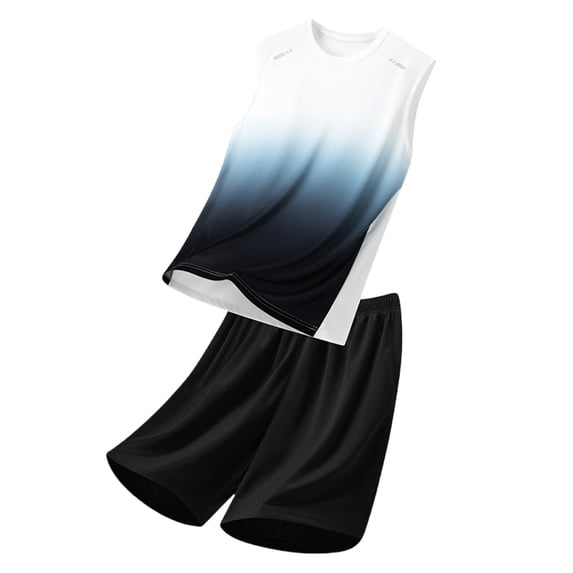 CLOISE Outfit Sets for Men Sleeveless Big and Tall 2 Piece Lounge Sets Matching Outfit Tank Tops Short Beach Vacation Clothes