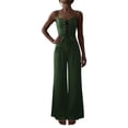 thumbnail image 1 of CLOISE Outfit Sets for Women Sleeveless Plus Size 2 Piece Matching Sets Cut Out Outfits Tank Tops Wide Leg Pants Travel Clothes, 1 of 8