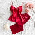 thumbnail image 1 of CLOISE Pajama Sets for Women 2 Piece Cozy Silk Satin Cami Sleepwear Tops and Comfy Lounge Pants Pjs Sets Comfort Solid Trendy Loungewear, 1 of 4