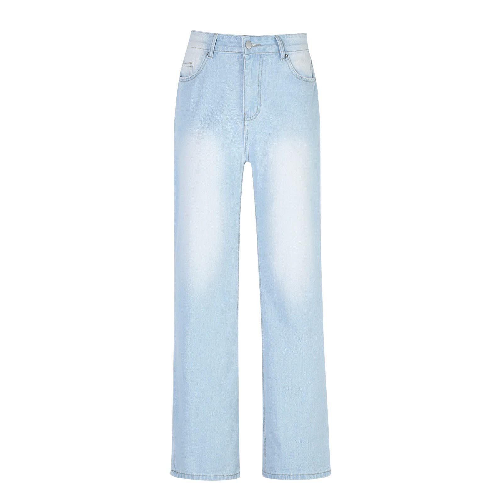 CLOISE Pants for Women Jeans Petite Flare Jeans High Waist Wide Leg ...