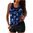 thumbnail image 1 of CLOISE Plus Size Swimsuits for Women Tankini 2 Piece with Boy Shorts High Waist Full Coverage Bathing Suit Flowers Swimwear Vacation Beachwear, 1 of 5