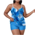 thumbnail image 1 of CLOISE Plus Size Swimwear Tankini Womens with Underwire Two Piece with Boy Shorts Built in Bra Full Coverage Swimsuits Flowers Bathing Suit Hawaiian Beachwear, 1 of 6