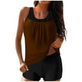 thumbnail image 1 of CLOISE Plus Size Swimwear Tankini Womens with Underwire Two Piece Swimsuits with Boy Shorts High Waist Full Coverage Bathing Suit Color Block Beachwear, 1 of 5