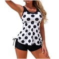 thumbnail image 1 of CLOISE Plus Size Swimwear Tankini Womens with Underwire Two Piece Swimsuits with Boy Shorts High Waisted Built in Bra Full Coverage Bathing Suit Adjustable Side Straps Color Block Beachwear, 1 of 6