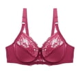 thumbnail image 1 of CLOISE Push up Bras for Women Plus Size Bras Underwire Push up Stretch Cami Bras with Adjustable Straps Large Bust Bras with Support and Lift Lace Bras Everyday Bras Sleep Bras Wine 3XL, 1 of 7