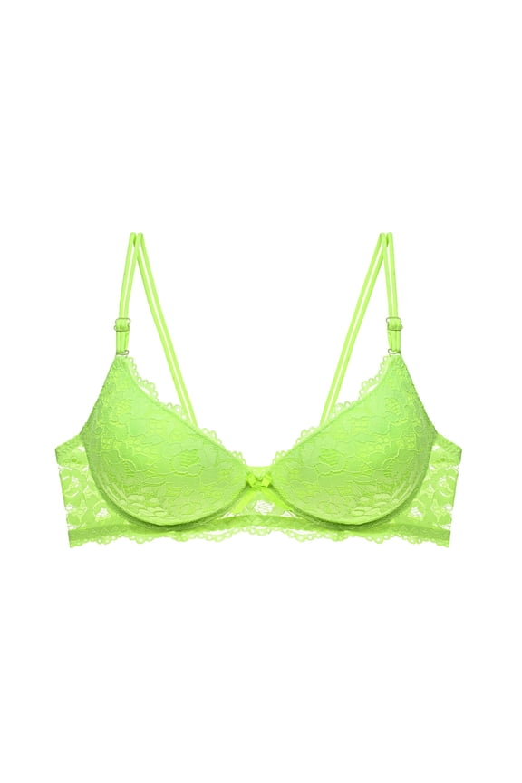 Push up Bras for Women Plus Size Bras Underwire Push up Stretch Cami Bras with Adjustable Straps Large Bust Bras with Support and Lift Lace Bras Everyday Bras Sleep Bras Green S