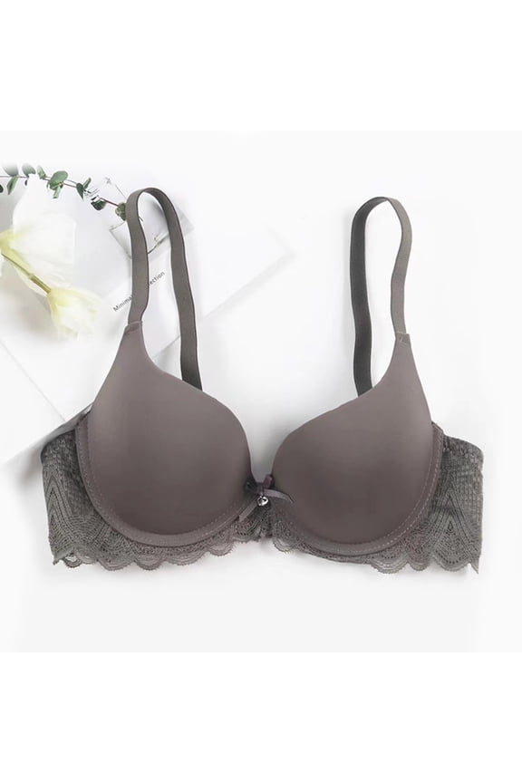 Push up Bras for Women Underwire Push up Stretch Cami Bras with Adjustable Straps Large Bust Seamless Bras with Support and Lift Sexy Comfort Lace Sleeping Everyday Bras Army Green 34/75