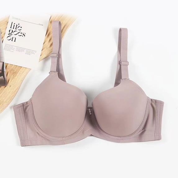 CLOISE Push up Bras for Women Underwire Push up Stretch Cami Bras with Adjustable Straps Large Bust Seamless Bras with Support and Lift Sexy Comfort Soft Sleeping Everyday Bras Dark Gray 85D/38