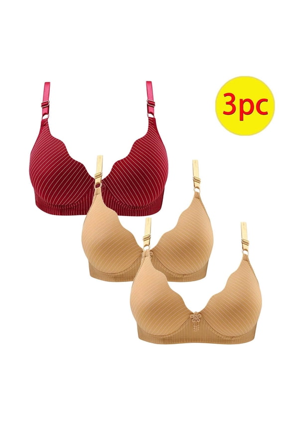 Push up Bras for Women Wireless 3 Pack Wireless Push up Bras with Support and Lift Large Bust Seamless Padded Bras Straps Adjustable Comfort Sleeping Everyday Bras Wine XL