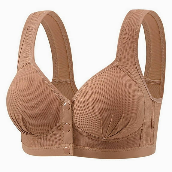 CLOISE Push up Bras for Women Plus Size Front Closure No Underwire Full Coverage Daily Bras with Sagging Breasts S-3XL