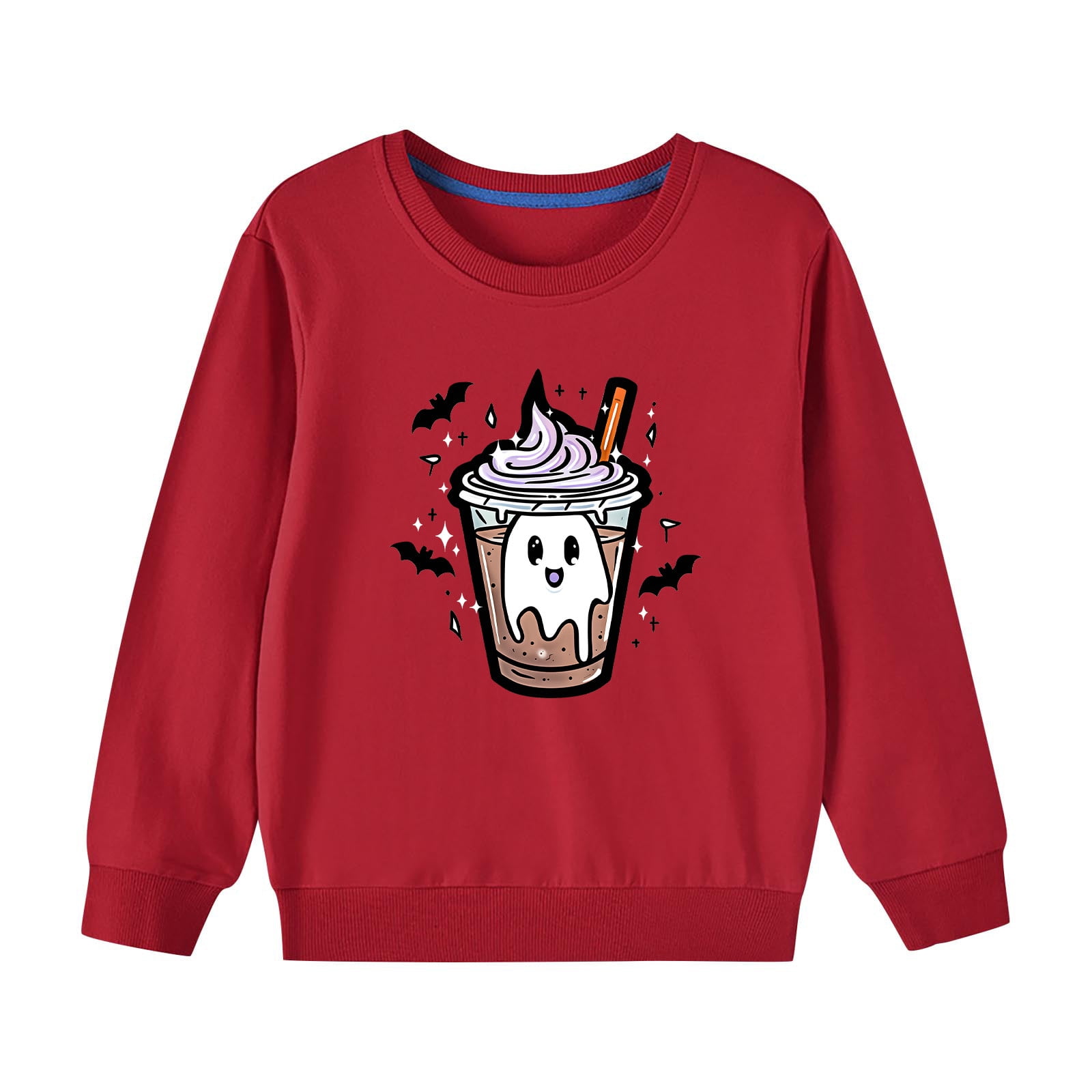 CLOISE Red Halloween Sweatshirt Kids Girls Boys Toddler Long Sleeve ...
