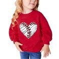thumbnail image 1 of CLOISE Red Hoodie Kids Girls Boys Toddler Long Sleeve Hooded Sweatshirt Tops Heart Cotton Outfits Fall Winter Clothes 5-6T, 1 of 4