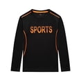 thumbnail image 1 of CLOISE Shirts for Girls Long Sleeve Boys Youth Black Crew Neck Tops Print Casual Fashion Fall Winter Clothes 6-16T, 1 of 4
