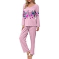 thumbnail image 1 of CLOISE Sleepwear Sets for Women 2 Piece Comfy Long Sleeve Sleepwear Blouses and Comfort Lounge Pants Night Clothes Set Comfortable Floral Graphic Funny Nightwear, 1 of 5