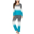 thumbnail image 1 of CLOISE Sleepwear for Women Set Two-Piece Comfort Long Sleeve Sleepwear Tops and Comfortable Lounge Pants Loungewear Sets Soft Gradient Printed Funny Pjs, 1 of 5