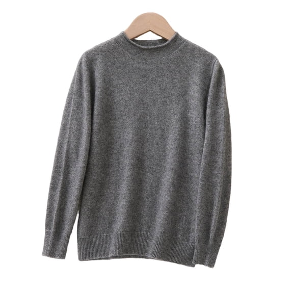 CLOISE Sweater Tops for Kids Boys Girls Pullover Knit High Neck Soft Warm Solid Color Long Sleeve Cuffed Sleeve Shirt Fall Winter Slim Clothing Gray 1-2T