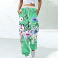 thumbnail image 1 of CLOISE Sweatpants Women Baggy Joggers Comfort Pull on Tall Elastic Bottom Trousers Mint Green Oversized Elastic Waist Drawstring Print Sweatpants with Pockets Trendy Everyday Long Sweatpants XL, 1 of 5