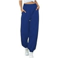 thumbnail image 1 of CLOISE Sweatpants Women Baggy Plus Size with Pockets Lounge Trousers with Elastic Waist Blue Sizes S-2XL, 1 of 6