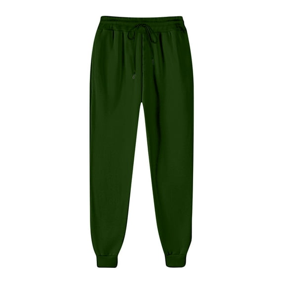 CLOISE Sweatpants for Women Joggers Slim Jogger Pants Soft Petite Low Rise Elastic Bottom Trousers Army Green Workout Elastic Waist Drawstring Solid Sweatpants Fashion Basic Long Trousers S