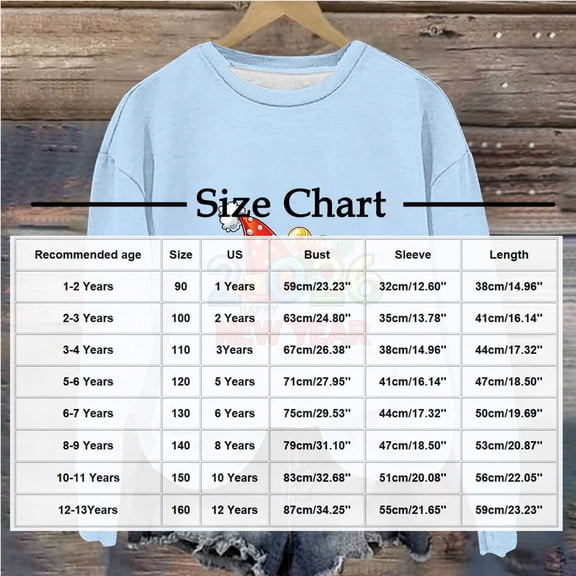 CLOISE Sweatshirt Boys Girls Kid Christmas Lightweight Crew Neck Tops Graphic Long Sleeve Pullover Fall Winter Clothes