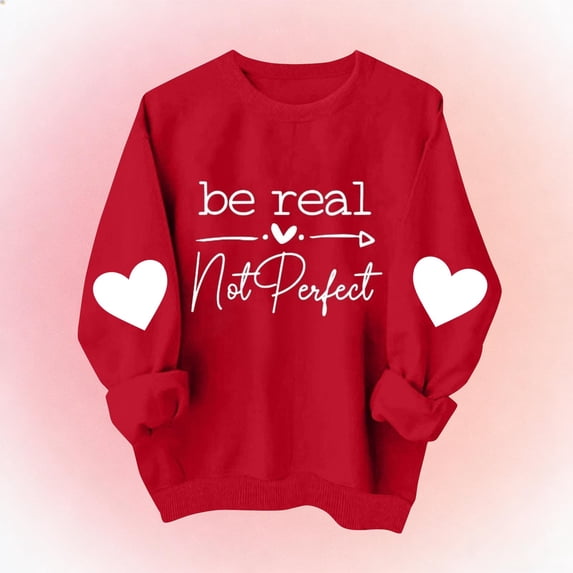 CLOISE Sweatshirt for Kids Boys Girls Long Sleeve Valentines Crew Neck Casual Pullover Heart Cuffed Sleeve Tops Fall Loose Clothes for Everyday Cute Look Red 2-3T