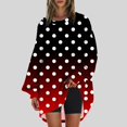 thumbnail image 1 of CLOISE Sweatshirt Women Polka Dots Oversized Sweatshirts Crew Neck Long Sleeve Hoodies Shirts Red Drop Shoulder Tops Fall Fashion Y2k Clothes M, 1 of 5
