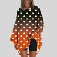 thumbnail image 1 of CLOISE Sweatshirt Women Polka Dots Pullover Sweatshirts Crew Neck Long Sleeve Hoodies Shirts Orange Drop Shoulder Tops Fall Trendy Preppy Outfits S, 1 of 5