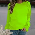 thumbnail image 1 of CLOISE Sweatshirt Women Solid Pullover Sweatshirts Crewneck Long Sleeve Hoodies Shirts Green Basic Tops Fall Comfy Preppy Outfits XL, 1 of 4
