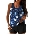 thumbnail image 1 of CLOISE Swimsuits for Women Tankini Two Piece with Boy Shorts High Waisted Full Coverage Bathing Suit Flowers Swimwear Vacation Beachwear, 1 of 5