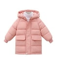 thumbnail image 1 of CLOISE Toddler Puffer Jacket Boys with Hood Long Fleece Lining Pockets Snowsuit Pink 2-12T, 1 of 7