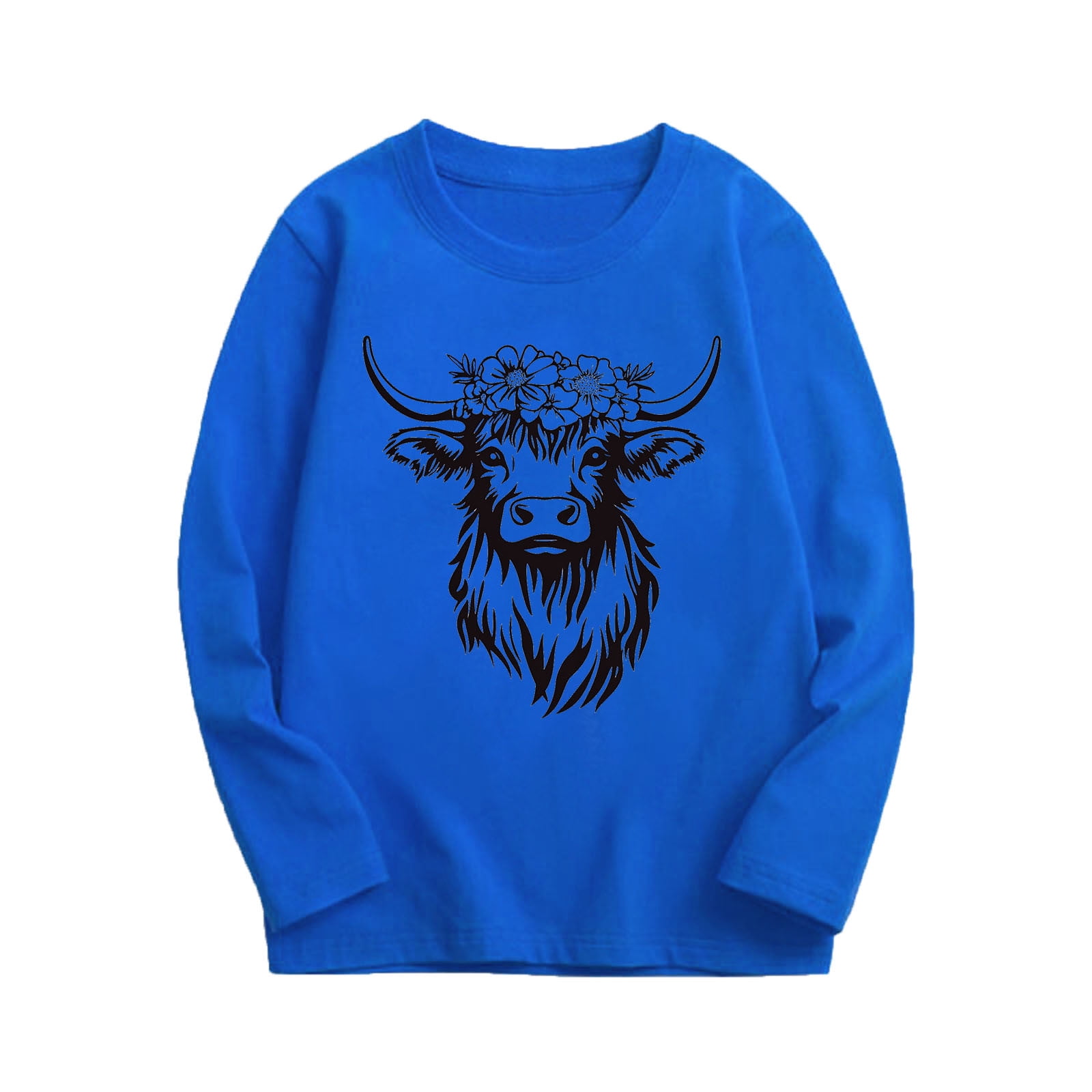 CLOISE Toddler White Tshirt Girl Boys Teen Long Sleeve Crew Neck Tops ...