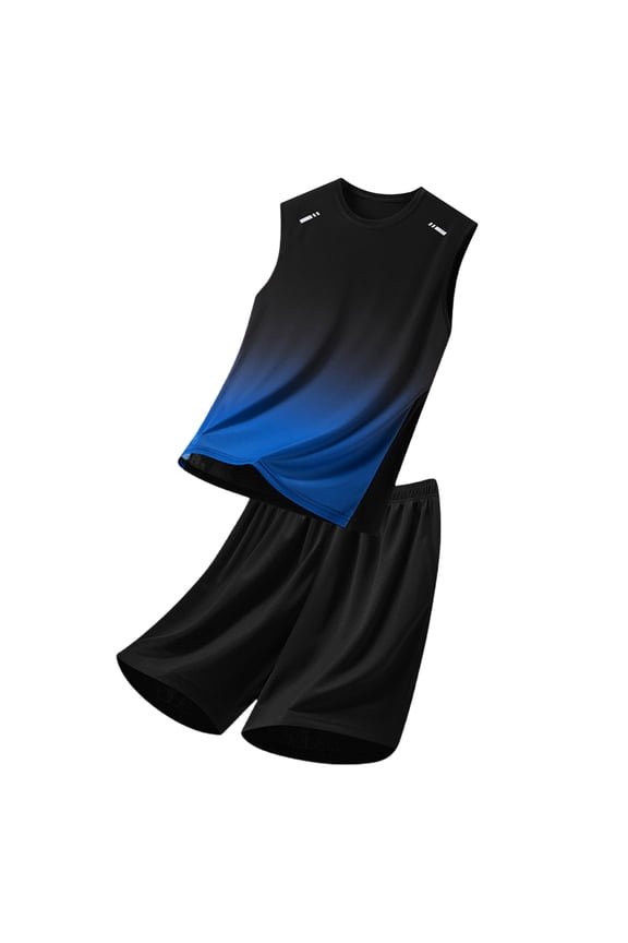 Two Piece Lounge Set for Men Sleeveless Big and Tall Sets Matching Outfit Tank Tops Short Beach Vacation Clothes