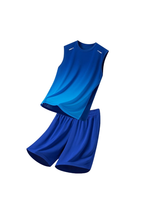Two Piece Set Men Sleeveless Big and Tall Lounge Sets Matching Outfit Tank Tops Short Beach Vacation Clothes