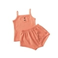 thumbnail image 1 of CLOISE Two Piece Set for Kids Girls Outfits Sleeveless Knit Beach Outfits Lounge Sets Tank Tops Short Travel Clothes, 1 of 5