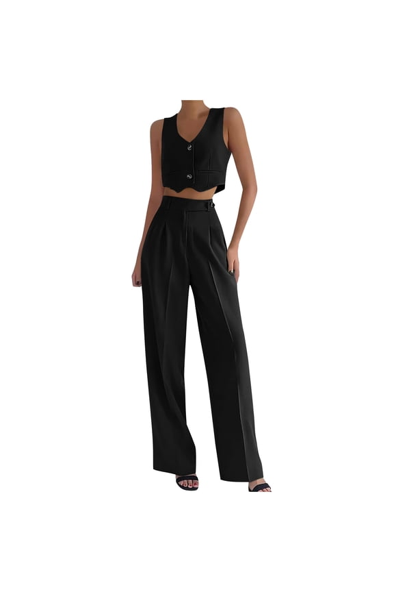 Two Piece Set for Women Outfits Sleeveless Plus Size Lounge Sets Outfits Tank Tops Wide Leg Pants Matching Summer Clothes