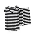 thumbnail image 1 of CLOISE Two Piece Workout Sets for Women Plus Size Striped Outfits Lounge Sets Sleeveless Tank Tops Shorts Matching Summer Clothes, 1 of 1