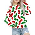 thumbnail image 1 of CLOISE White Christmas Hoodie Kids Girls Boys Toddler Long Sleeve Hooded Sweatshirt Tops Leopard Print Casual Fashion Fall Winter Clothes 1-12T, 1 of 8