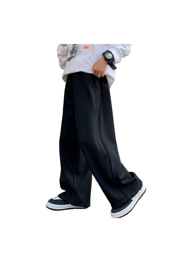 Wide Leg Yoga Pants for Kids Girls Boys Baggy Lightweight Lounge Pants with Pockets Drawstring Long Pants Casual Solid Trousers Vacation Clothes